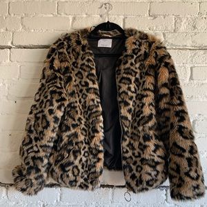 Leopard Faux Fur jacket